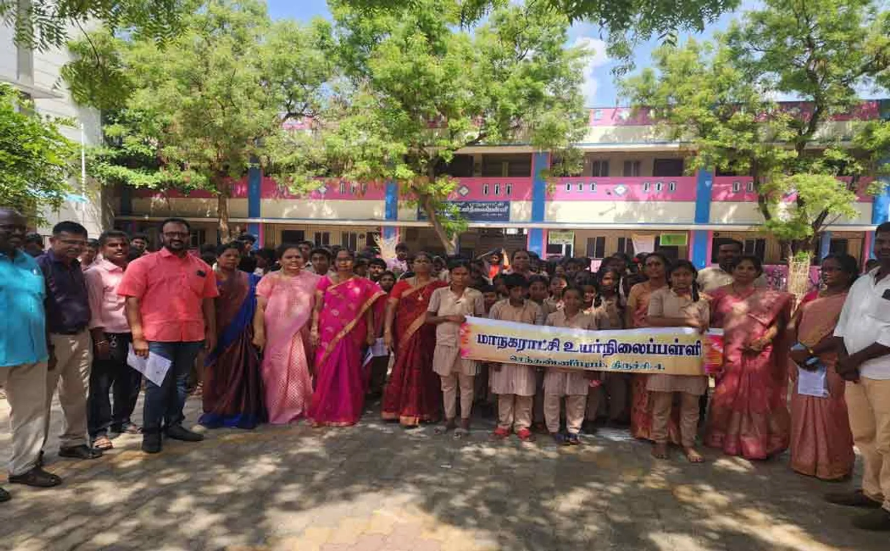 trichy senthannirpuram corporation school admission awareness rally