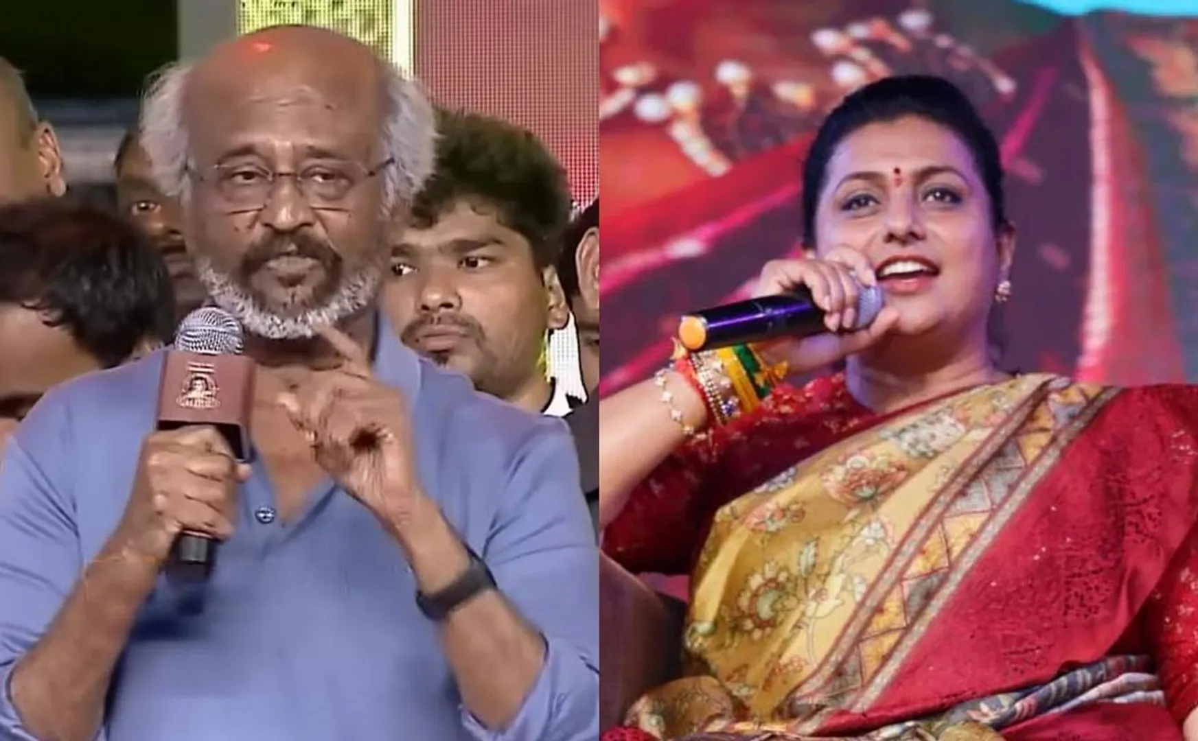 roja reply to rajini speech about chandrababu naidu 