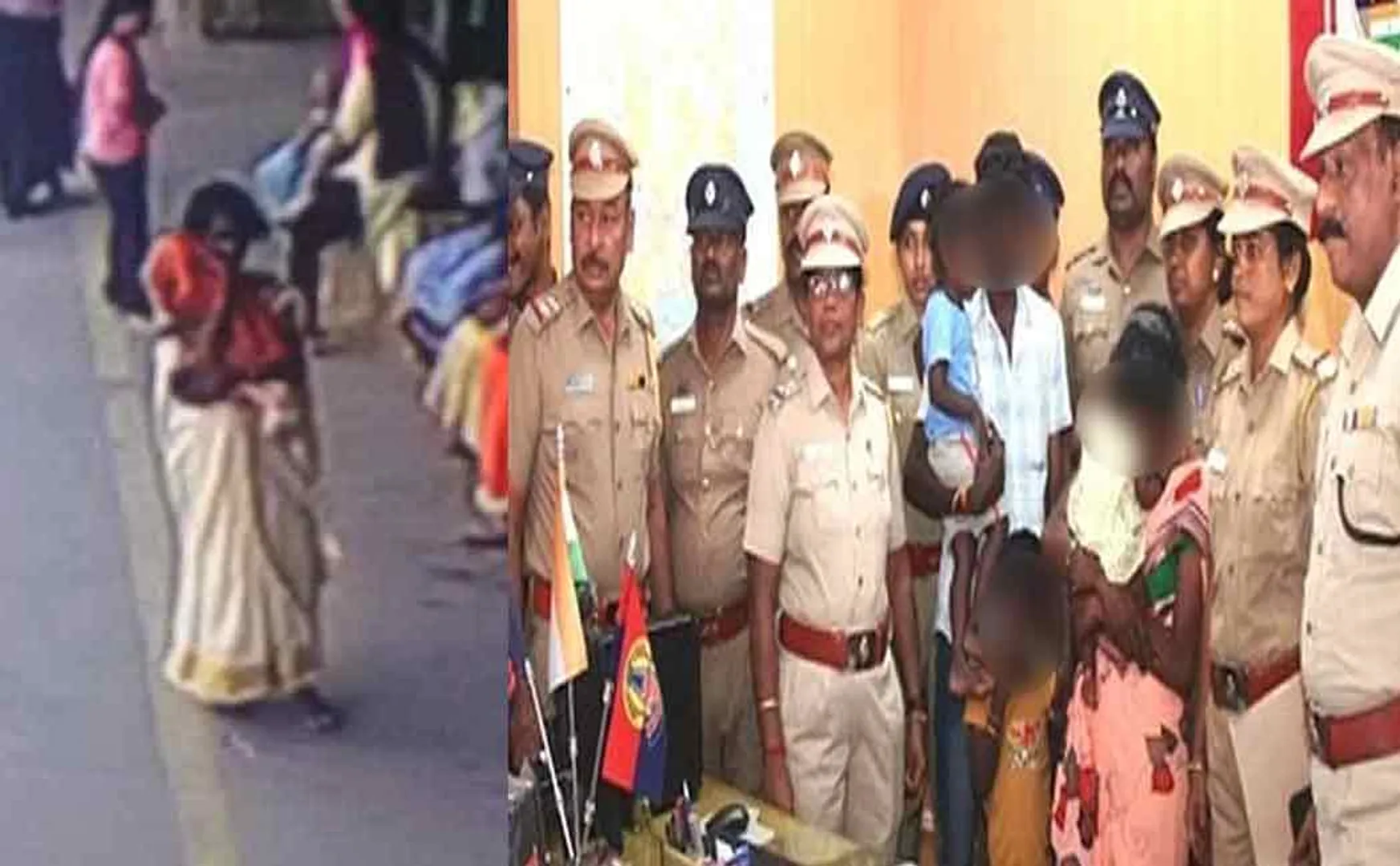 katpadi railway station girl child incident police rescue and handover parents