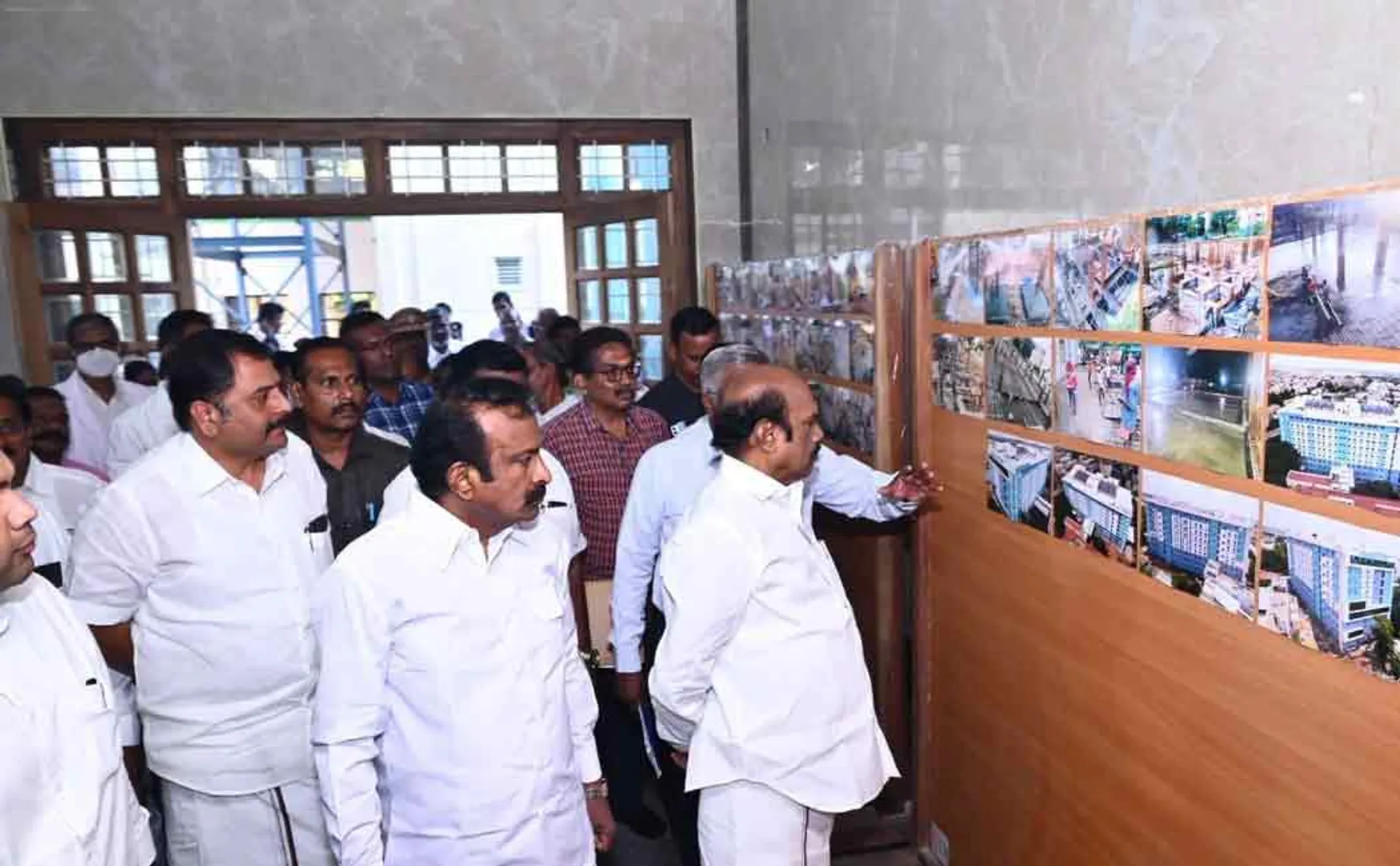 erode super speciality hospital construction work inspection ministers 