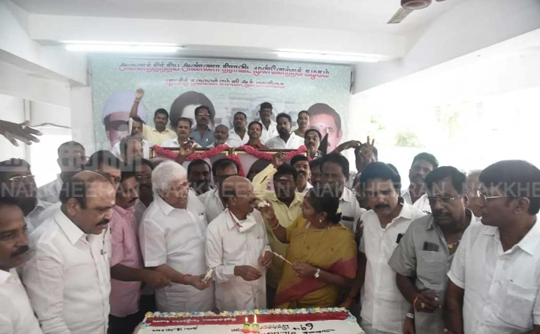 AIADMK celebrated Edappadi Palaniswami birthday by cutting a cake