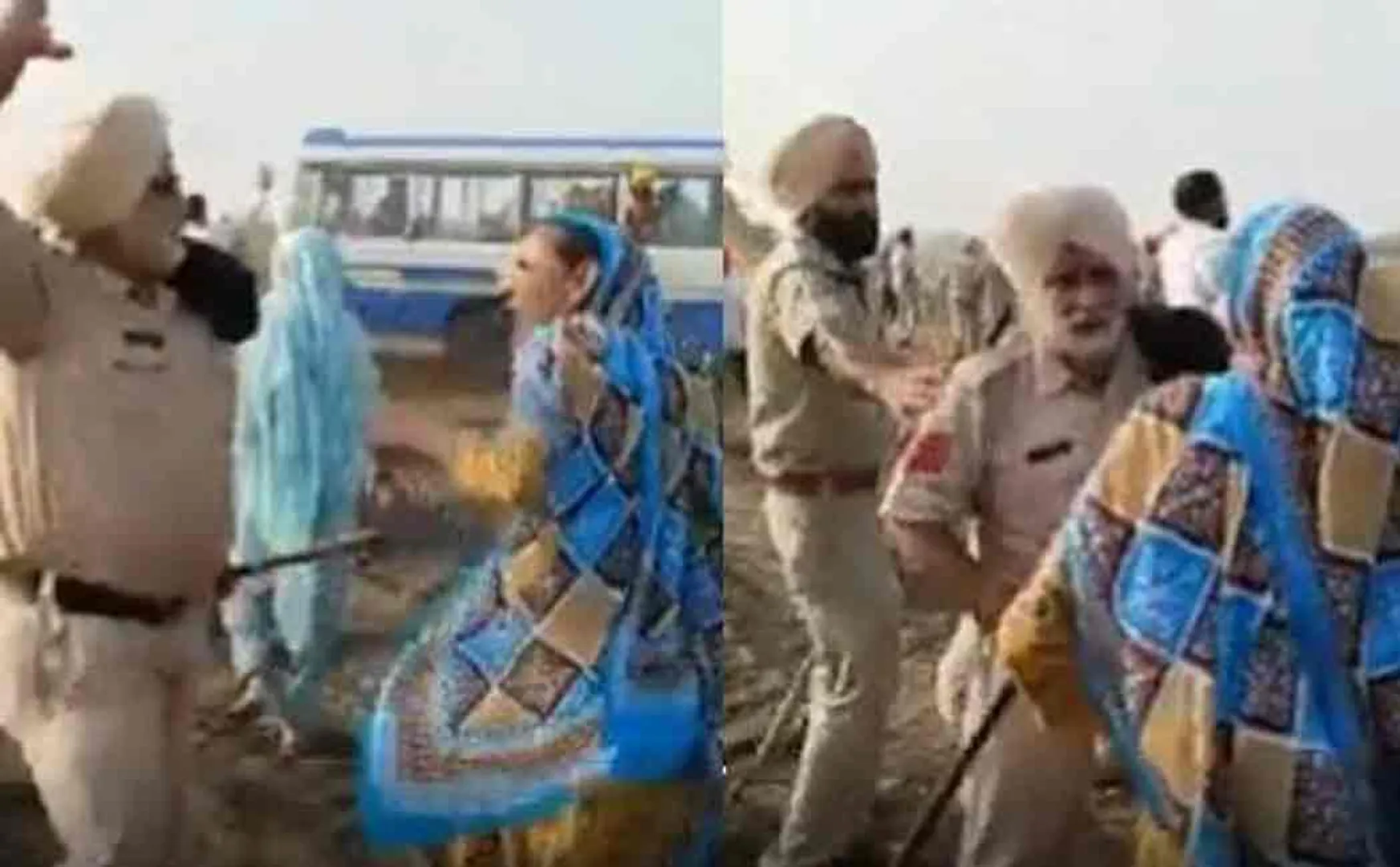 The policeman slapped the old lady on the cheek; Action as the video went viral