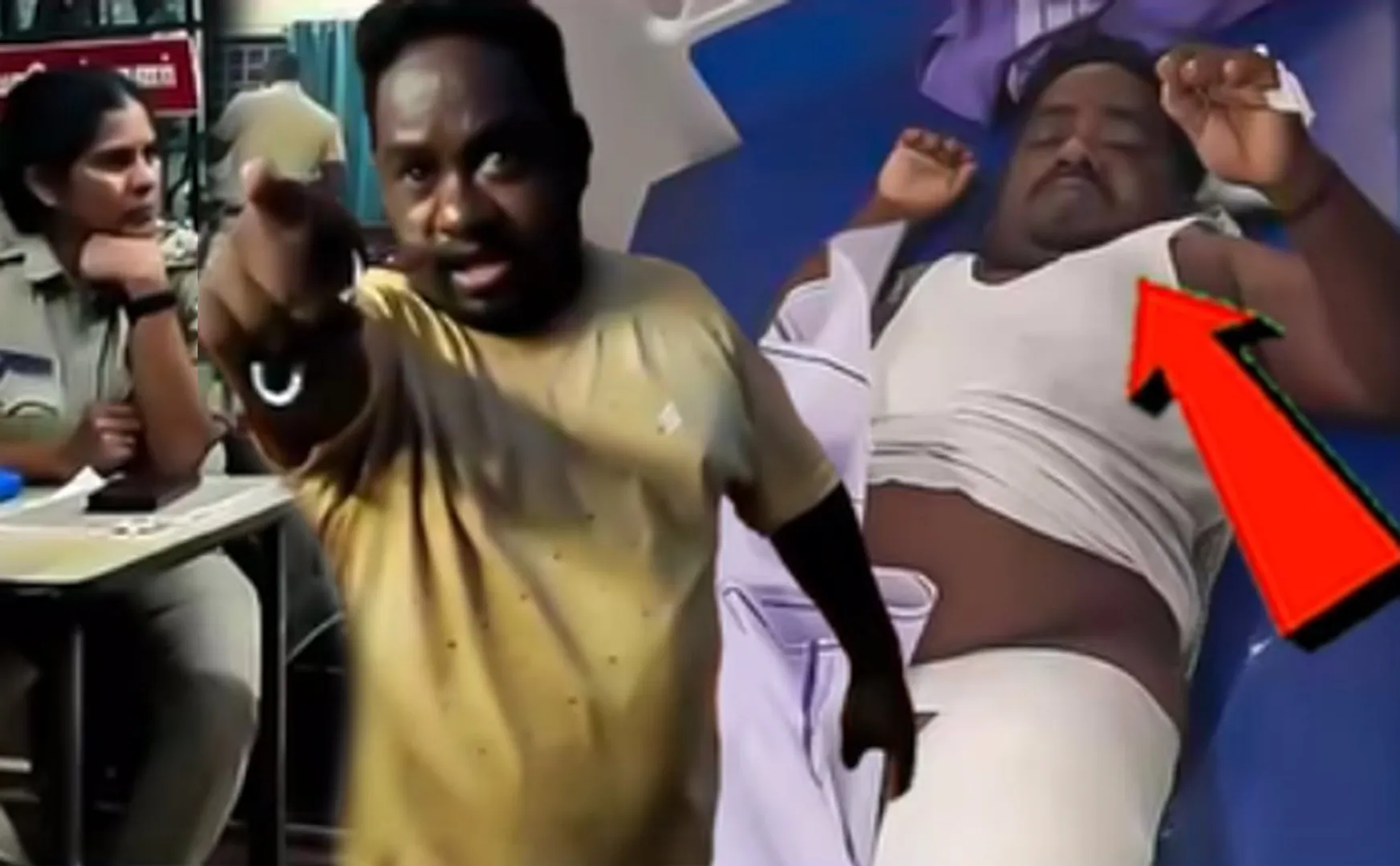 handicapped who rioted at the police station was admitted to the hospital 