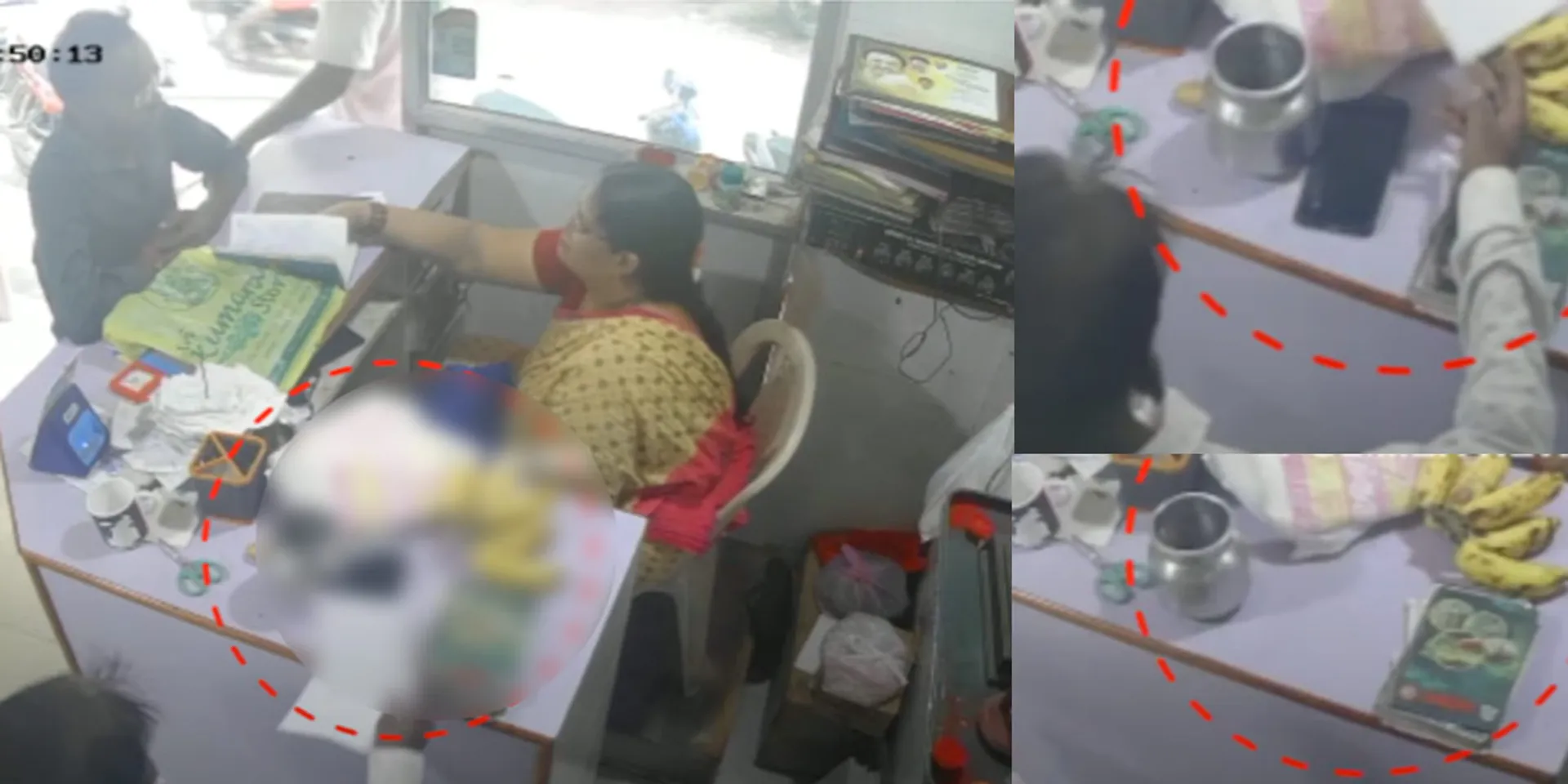 Cell phone theft as asking for donations; Police investigation