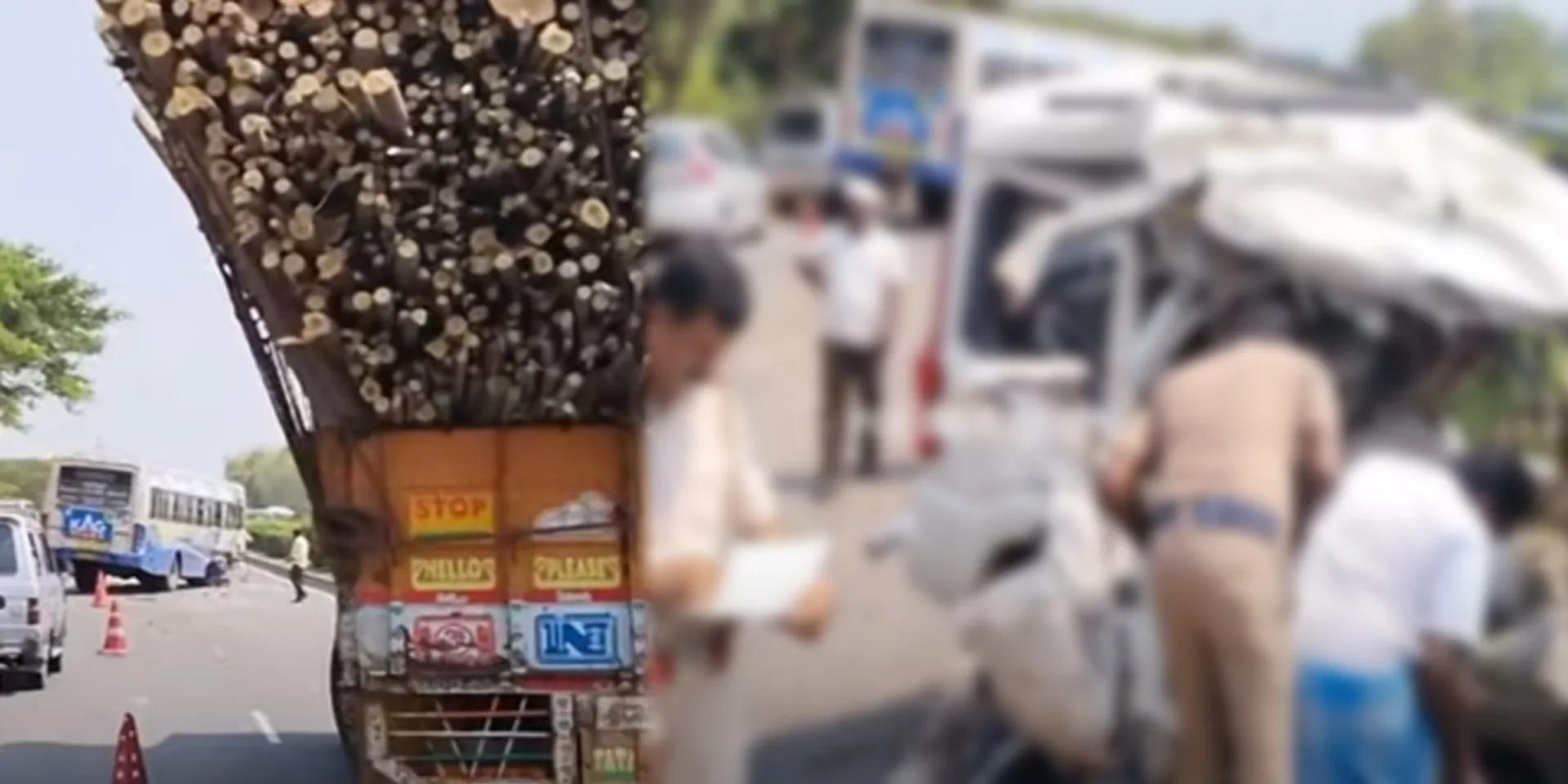 Car tire burst accident; Two people died