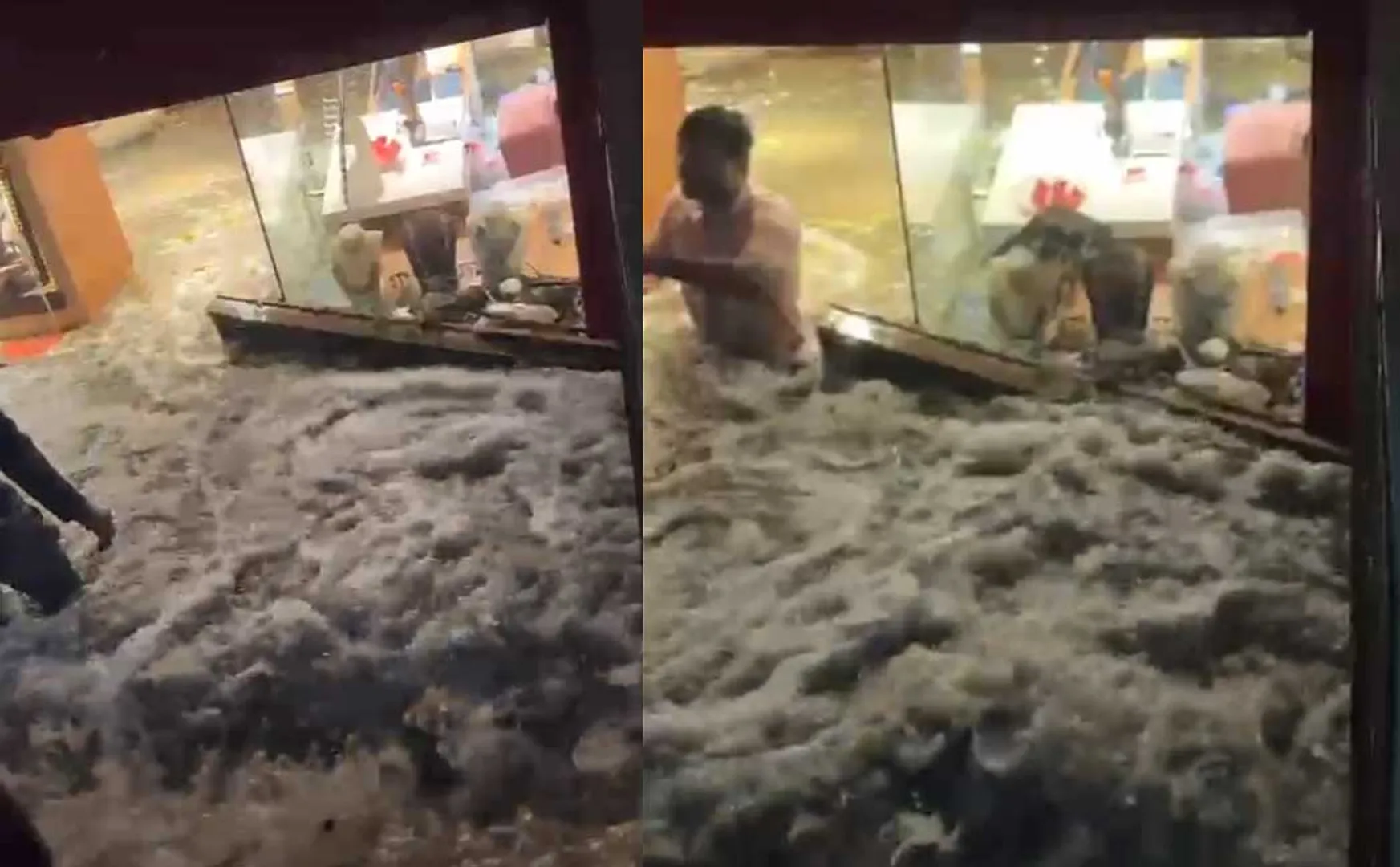 Jewellery washed away by rainwater in Bangalore