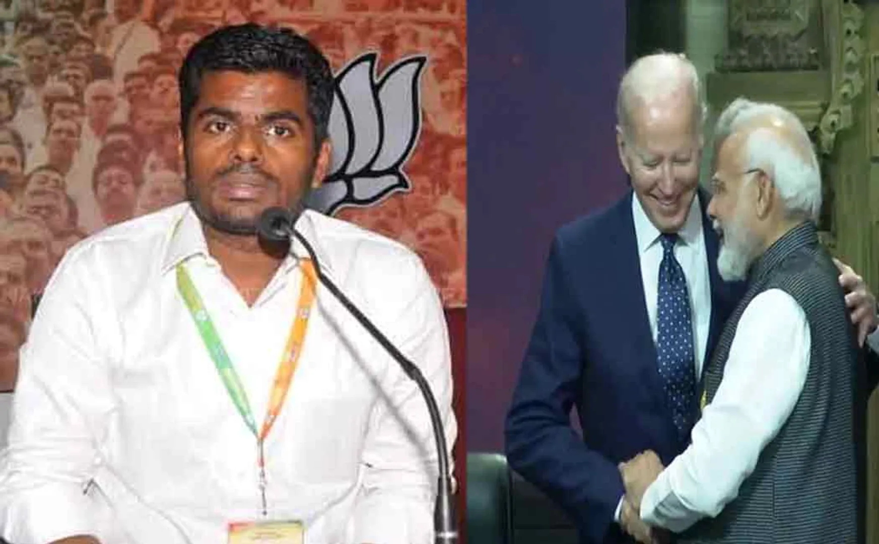bjp annamalai talks about joe biden search modi 