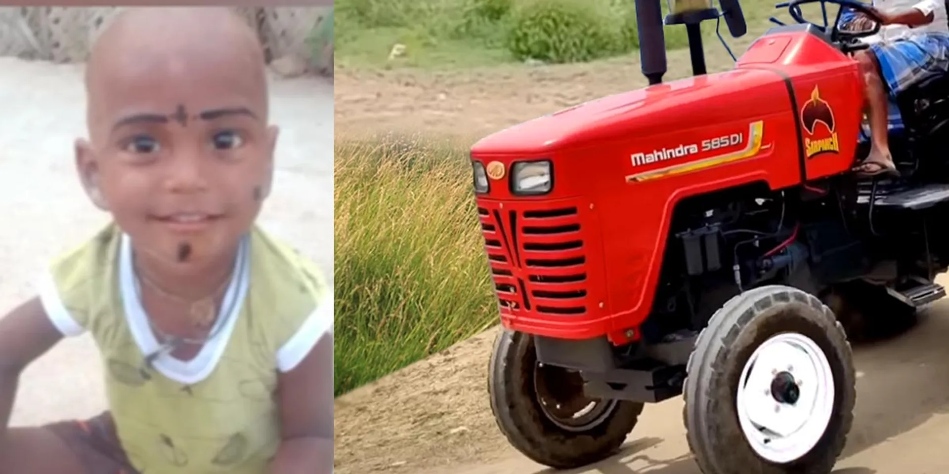 A child trapped in a tractor; a child who lost their live due to his father's negligence