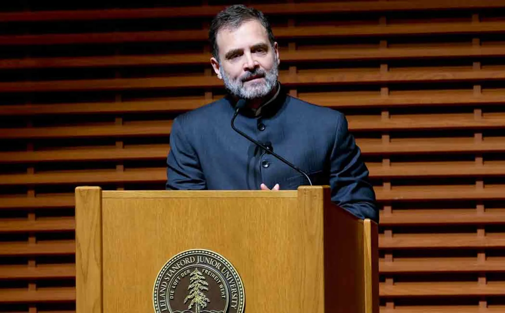 rahul gandhi america stanford university campus speech