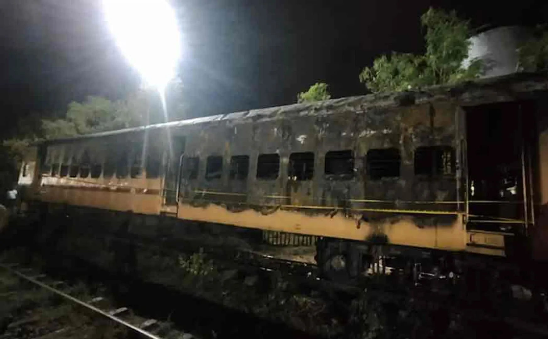 In Kannur, Kerala, there was a commotion after a train coach caught fire