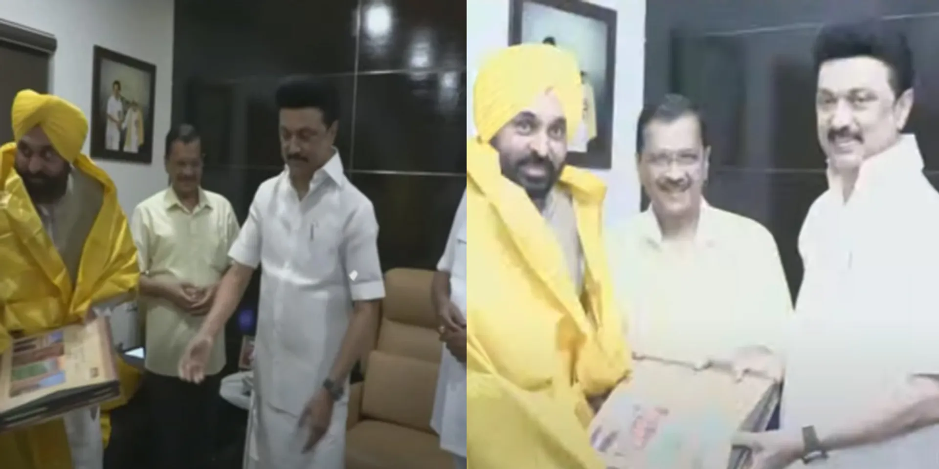 Arvind Kejriwal, Bhagwant Singh Mann meeting with Tamil Nadu Chief Minister