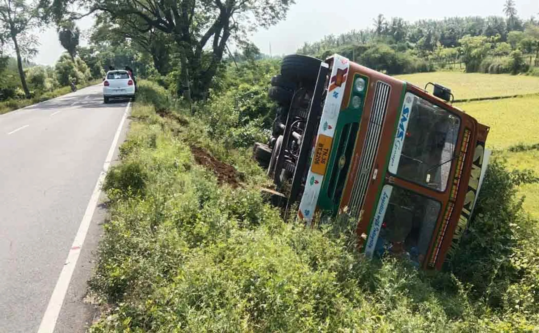 police investigation started salem trichy state highway container lorry incident