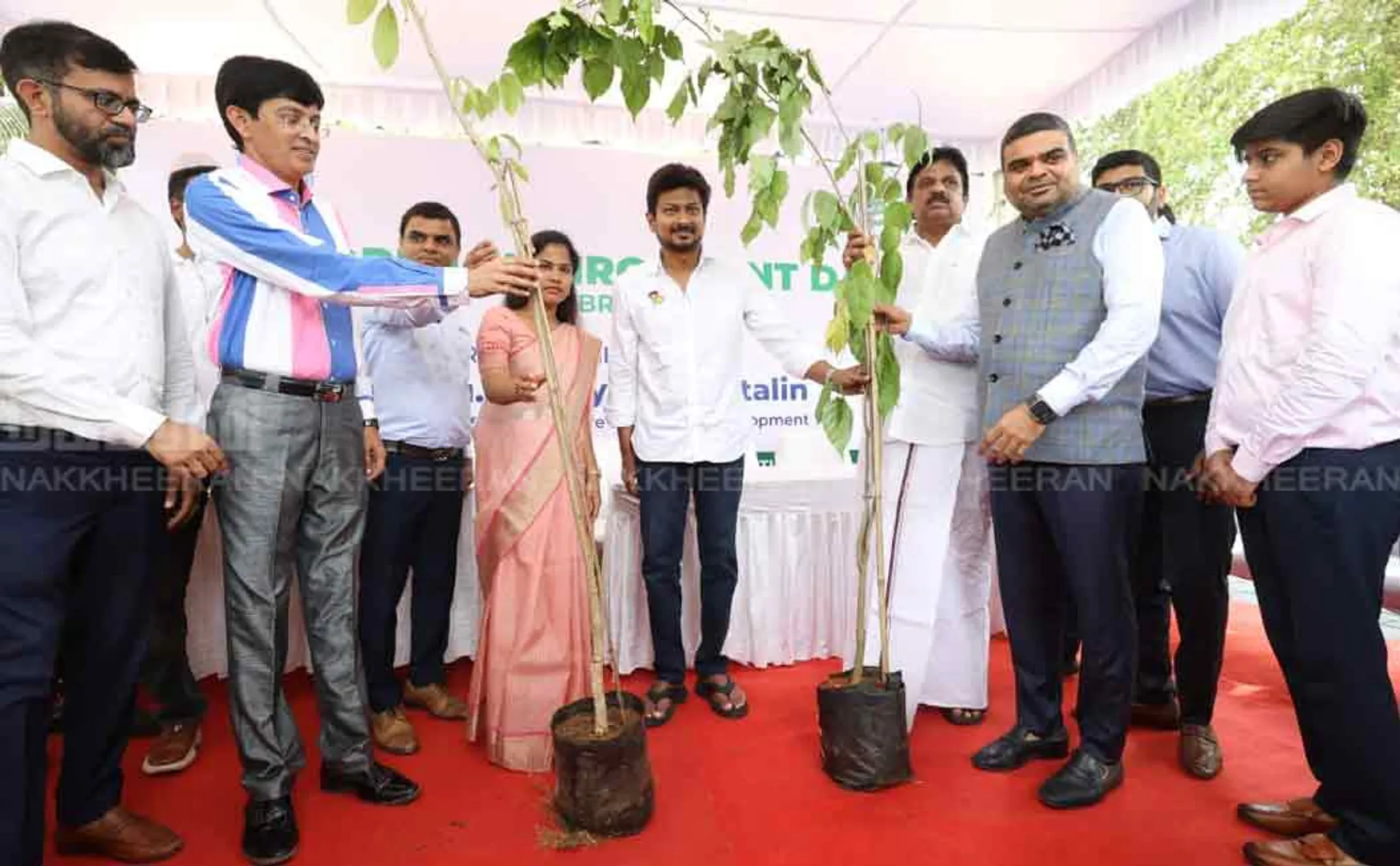 world environment day plant sapling function participated minister udhayanidhi stalin