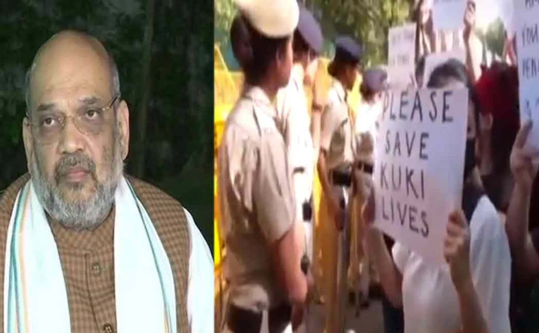 manipur current incident delhi amit shah house blocked