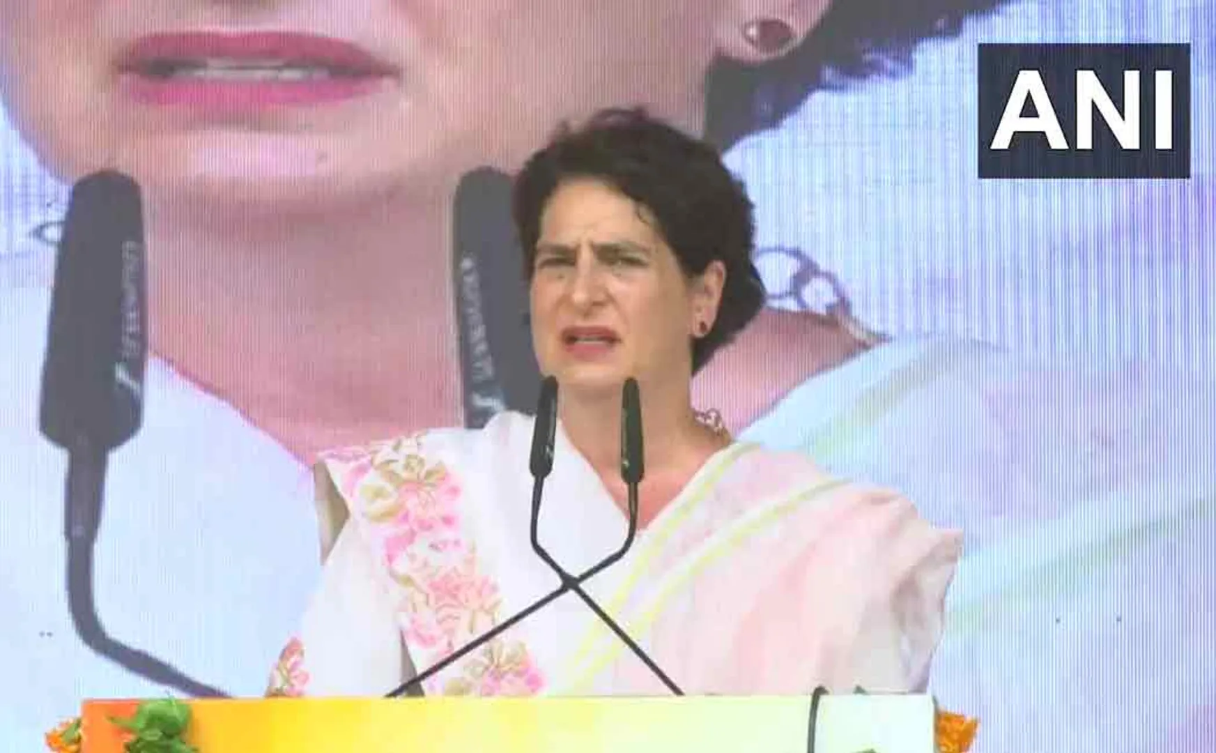 congress priyanka gandhi public meeting and rally at madhya pradesh