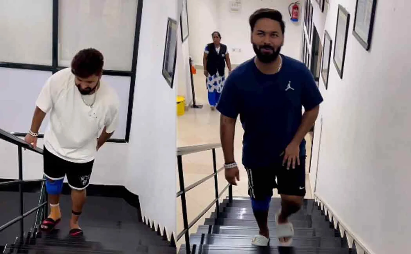 cricketer rishabh pant instagram viral video after car incident treatment