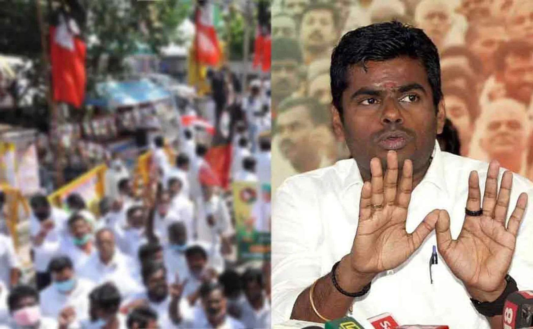 admk members angry for annamaalai speech tirunelveli poster viral