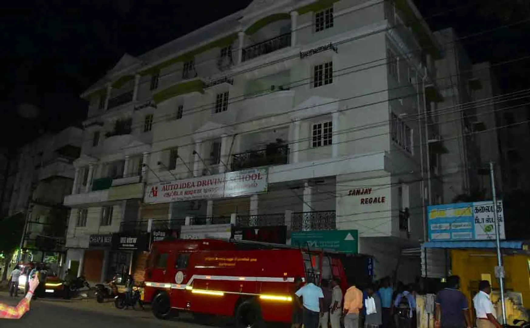 trichy cantonment multi floor fire incident elder couple rescue fire department