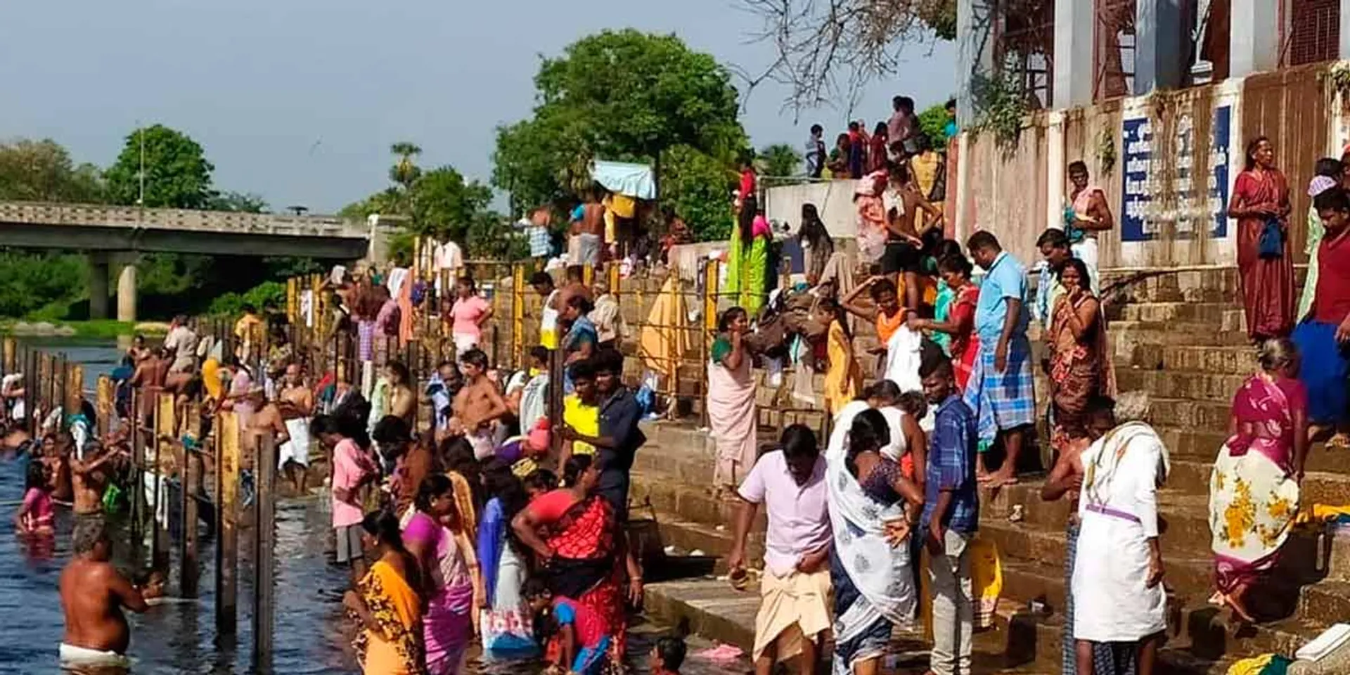 People gather at Bhavani Kuduthurai