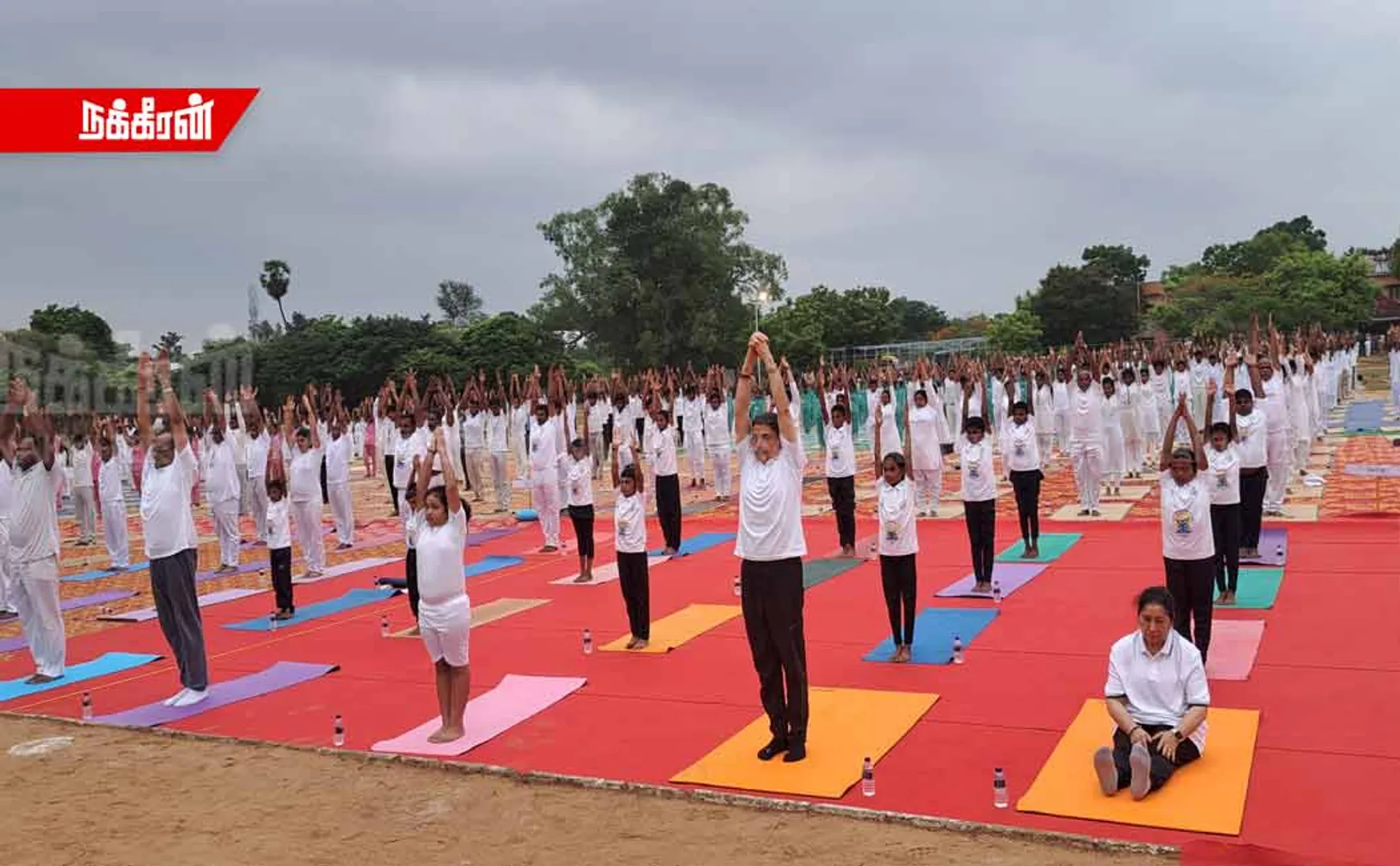 Yoga done by Tamil Nadu Governor on Yoga Day (Photos)