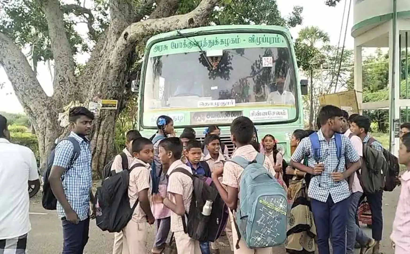 Students are suffering as only one bus is plying to all 20 villages Cuddalore