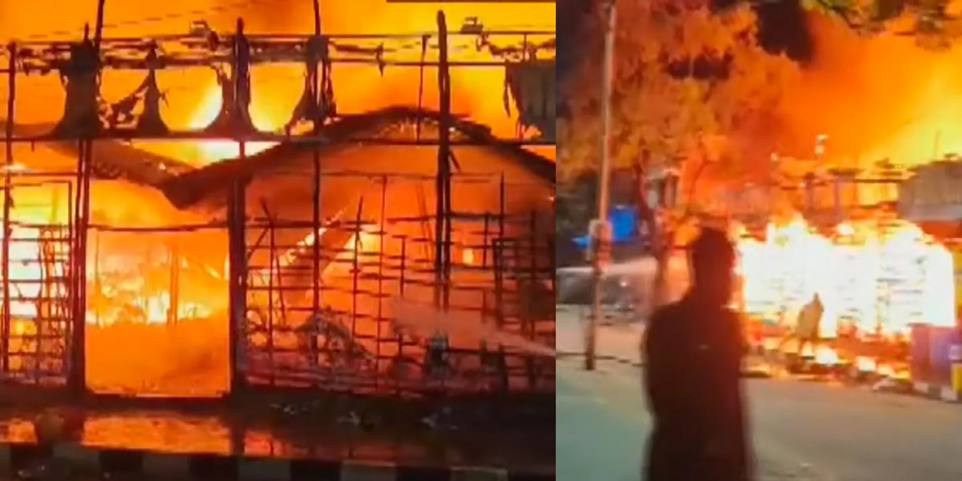  A terrible fire broke out in market in Tirupur