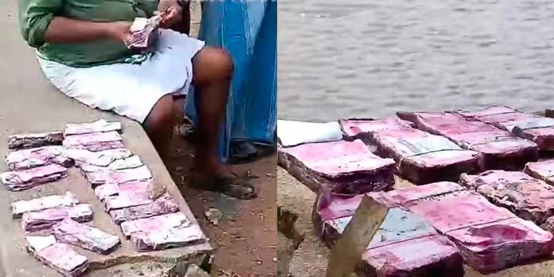 2,000 bundles of currency notes stuck under the pond; Shock while drilling