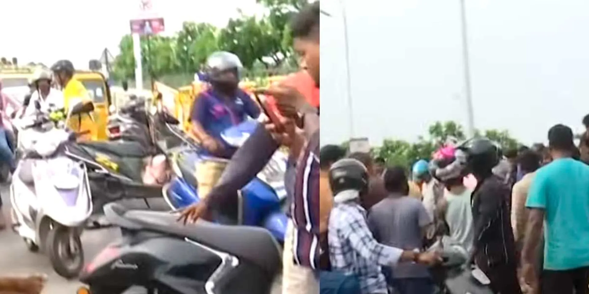 Bike accident at Marina; Two youths were lost their live