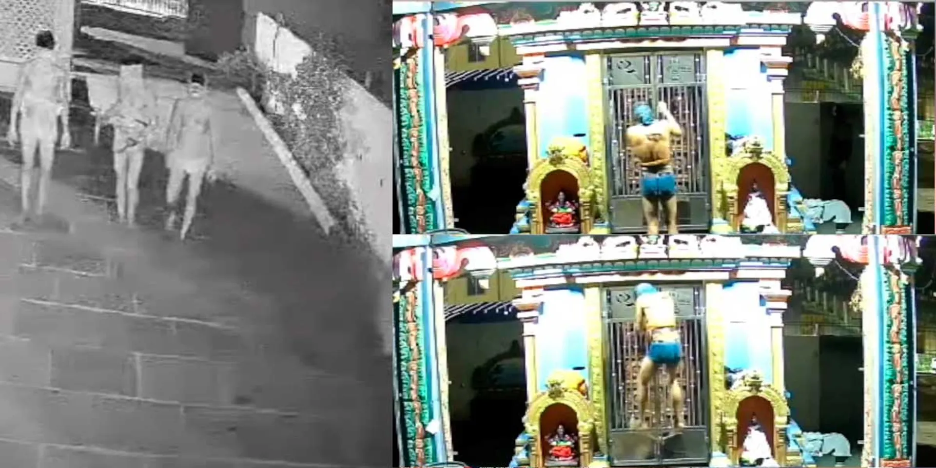 Mysterious gang entered the temple in underwear; CCTV footage revealed