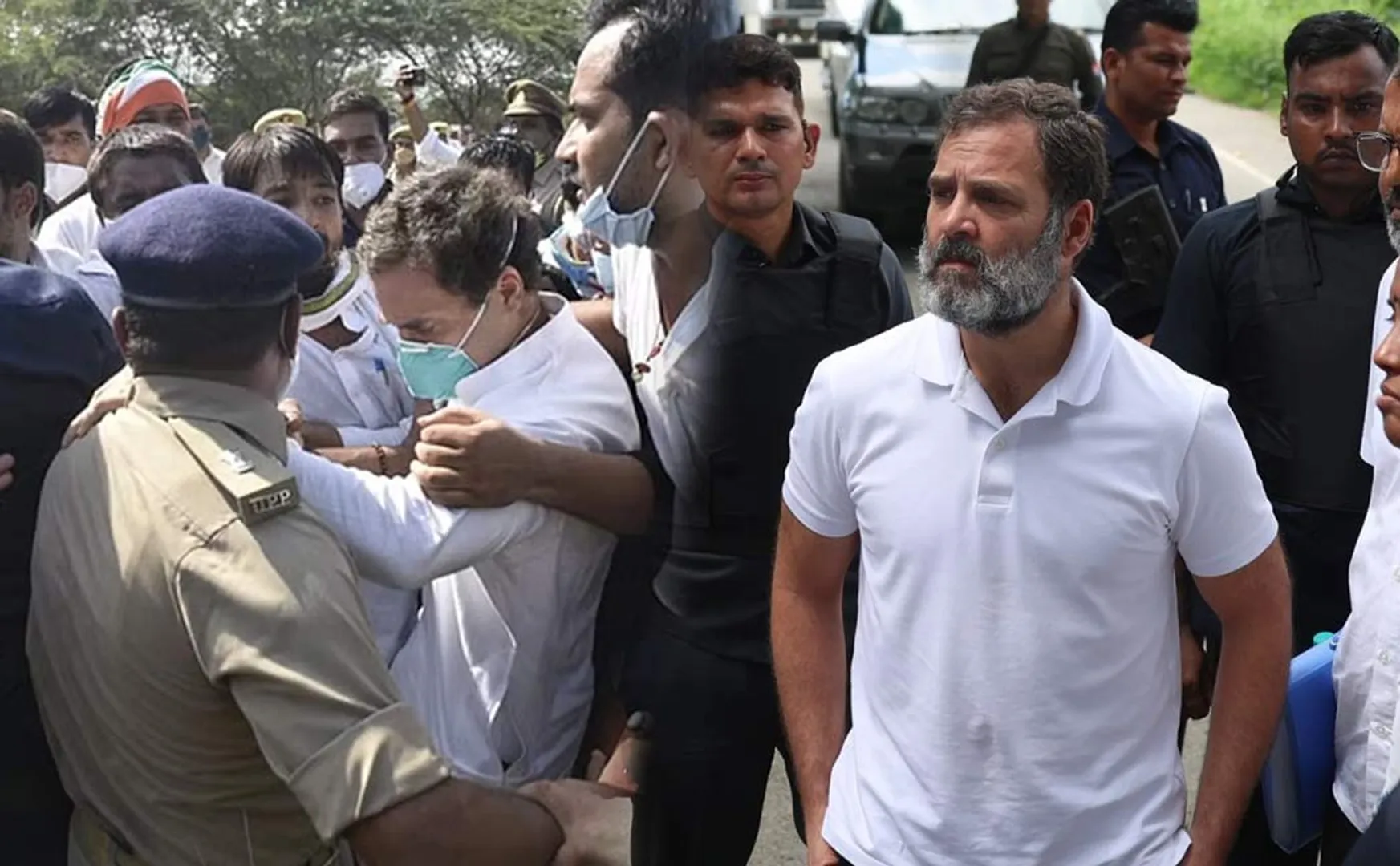 Rahul Gandhi was stopped by the police when he went to meet people in Manipur