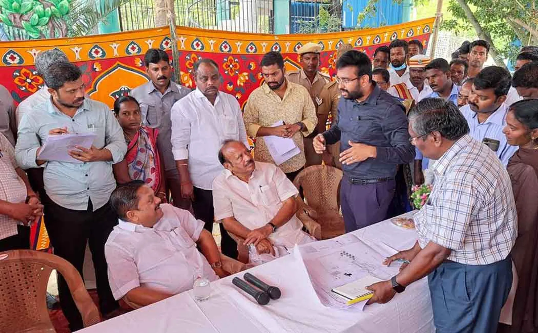 Minister K. Ramachandran reviewed the tourism development works