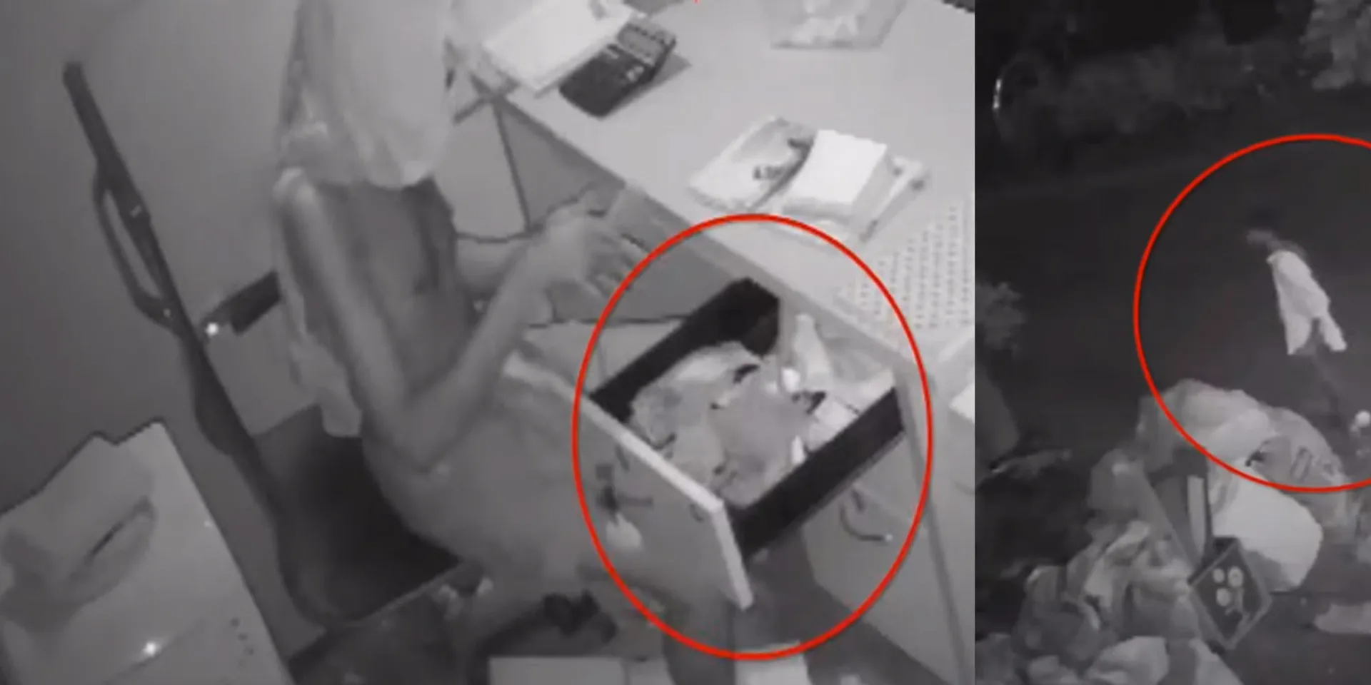 breaking into an old iron shop and stealing money; Police investigation