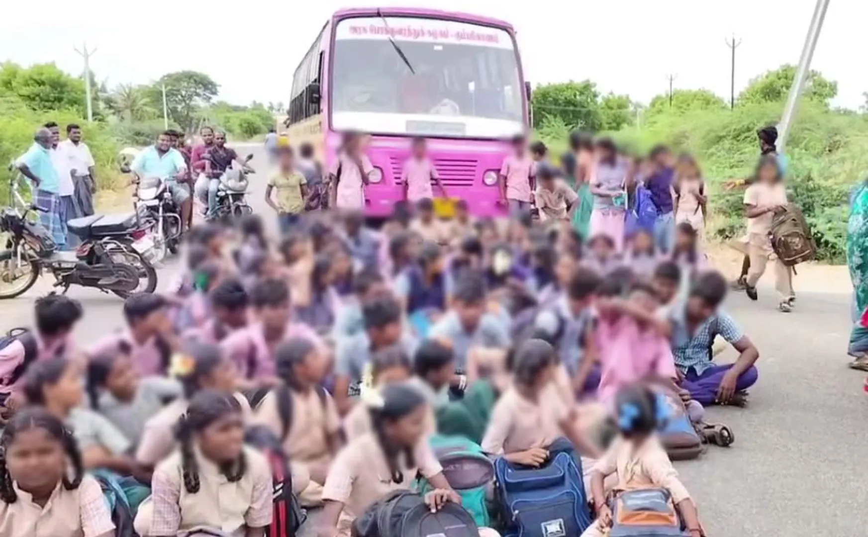 School students are struggle because government buses are not running properly