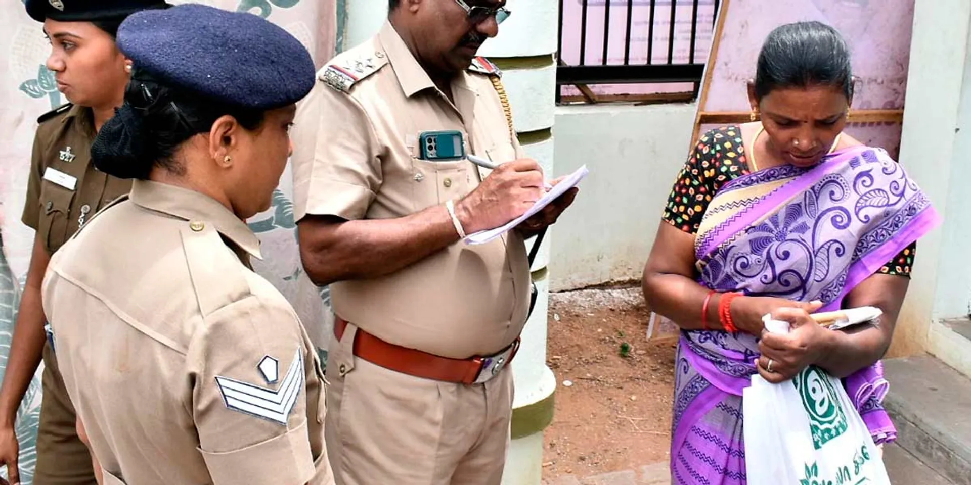 The woman who came to the collector's office with a can of kerosene created a commotion