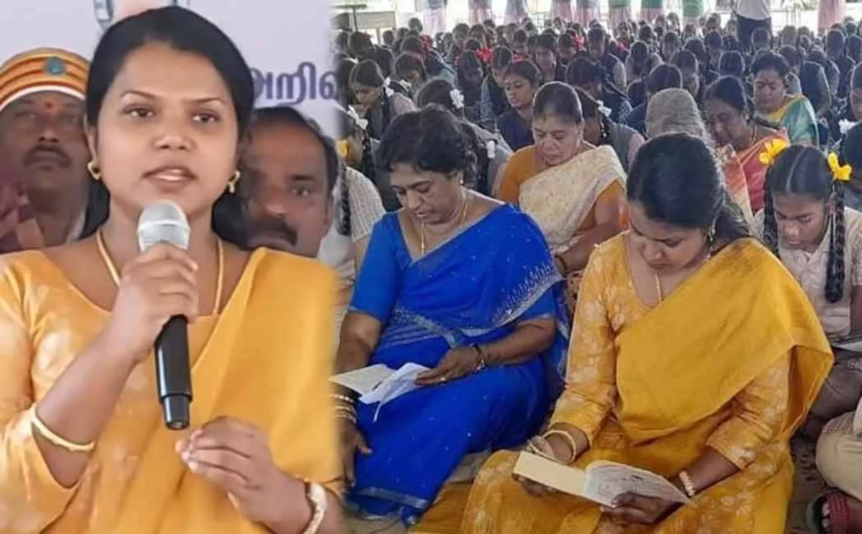  collector mercy Ramya who encouraged the students by reading book with one lakh students