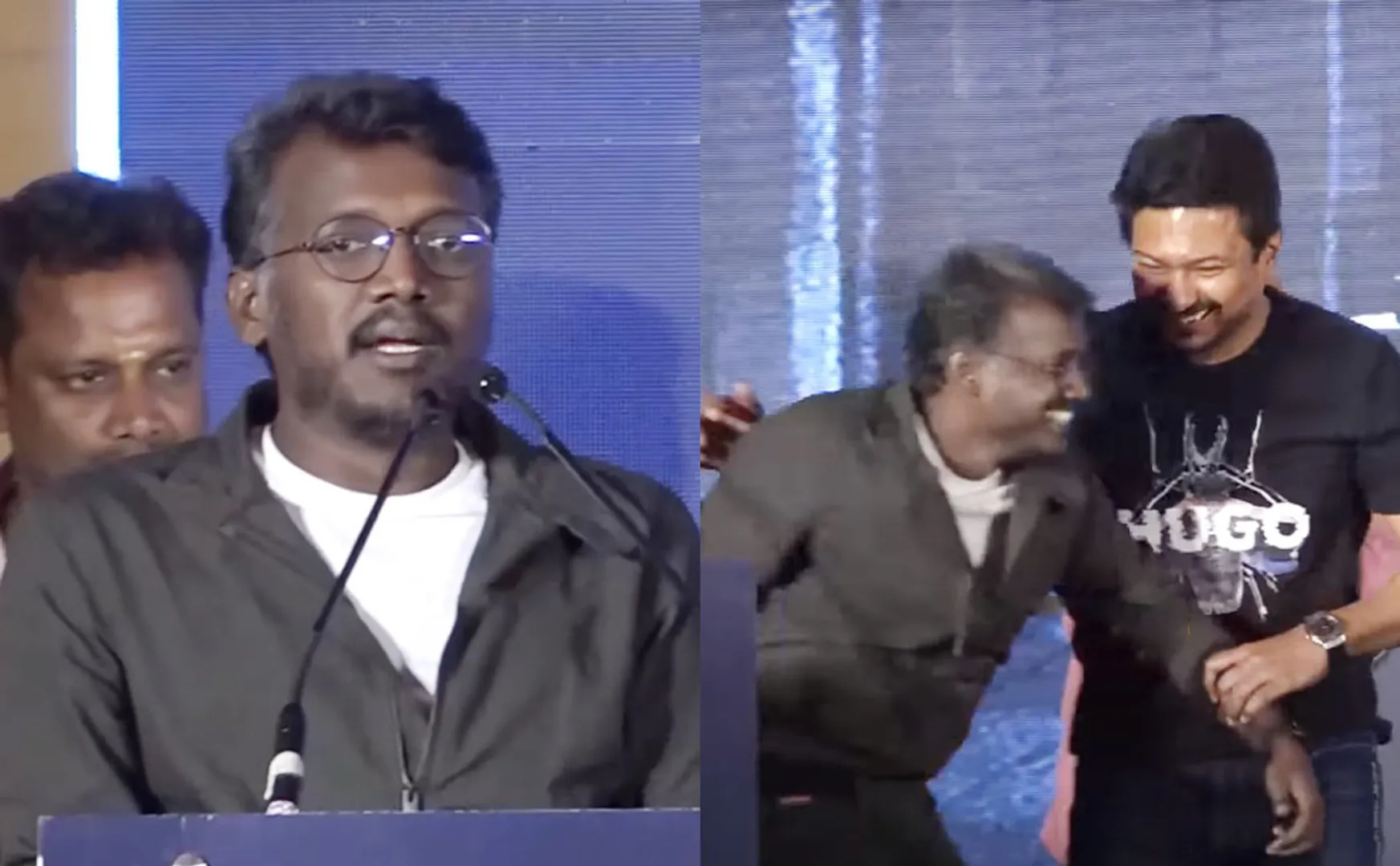 udhayanidhi stopped mari selvaraj speech at maamannan success meet 
