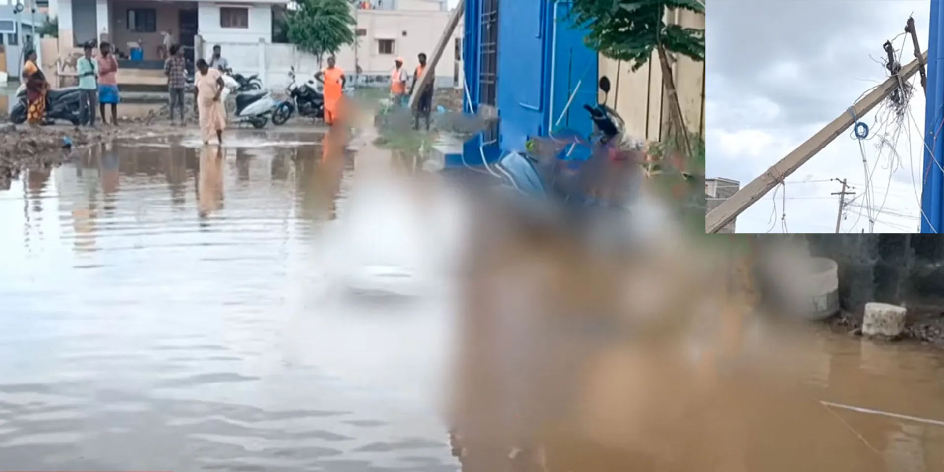 Downed power line in stagnant rainwater; Four lives lost