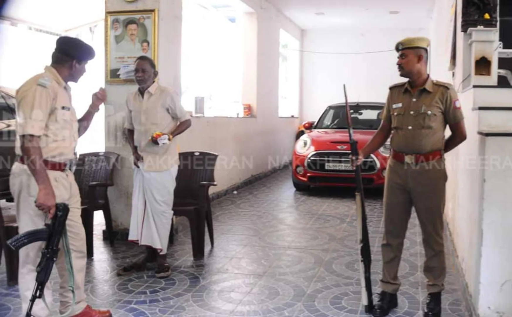 man who came to petition minister ponmudi enforcement department has also been detained at home