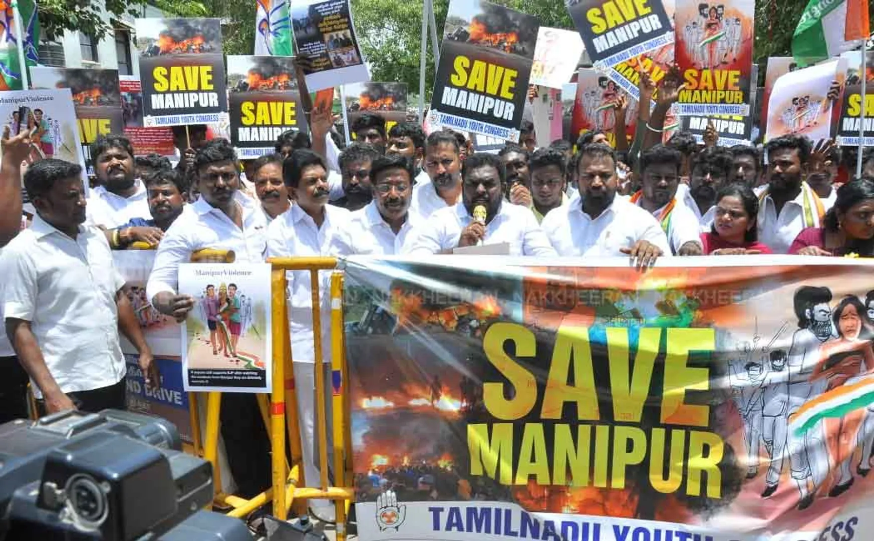 'Save Manipur' Youth Congress  in Chennai 