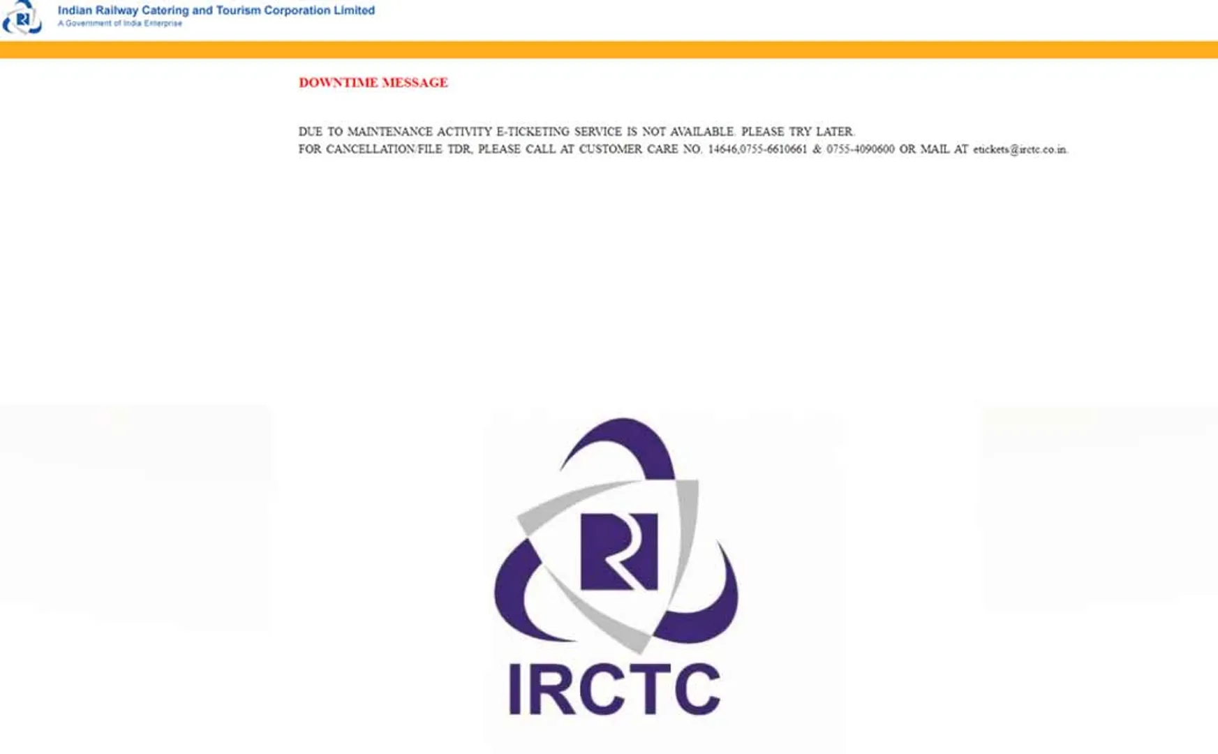 IRTC website is down