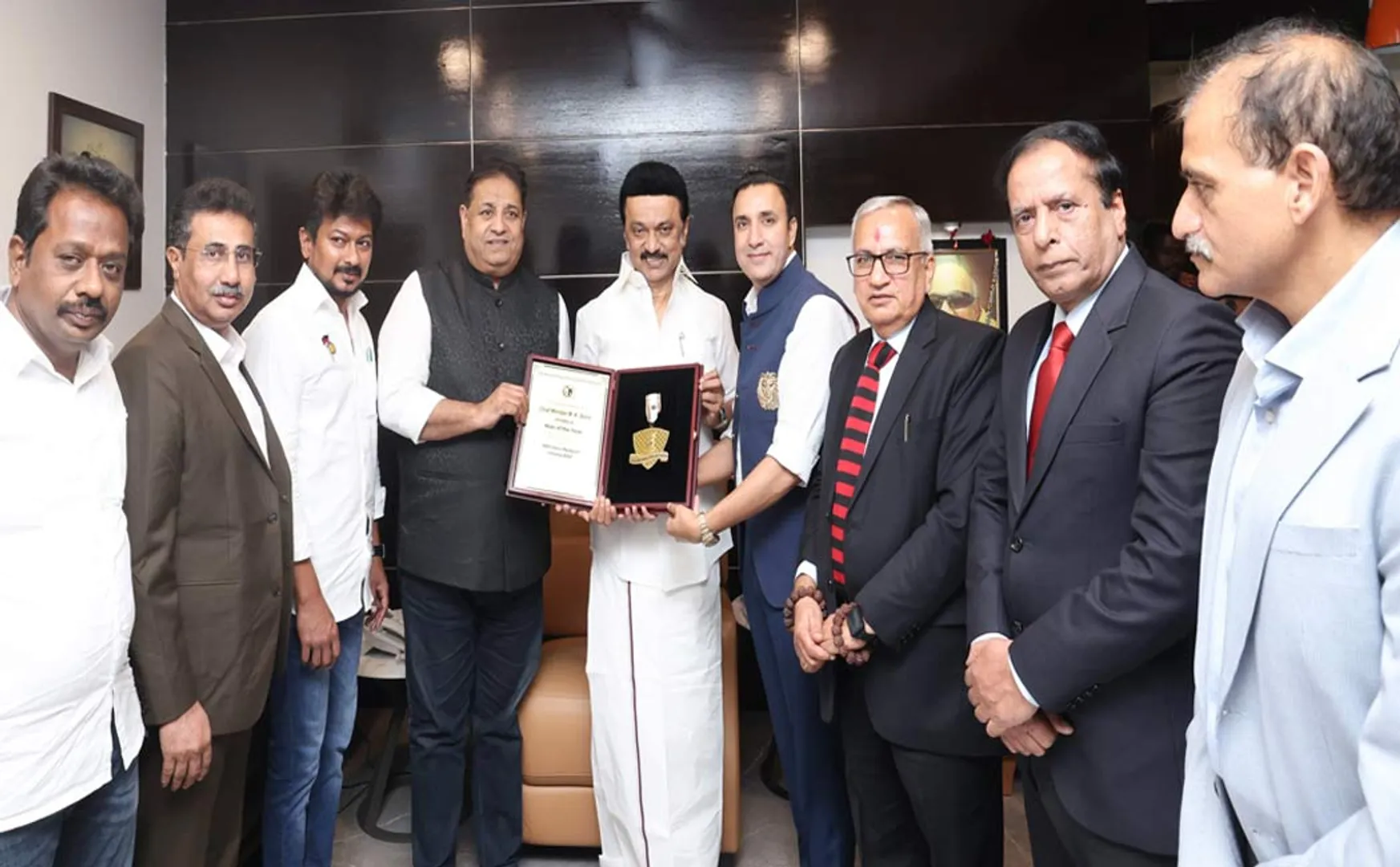 Chief Minister M.K.Stalin was awarded the 'Best Man Award'