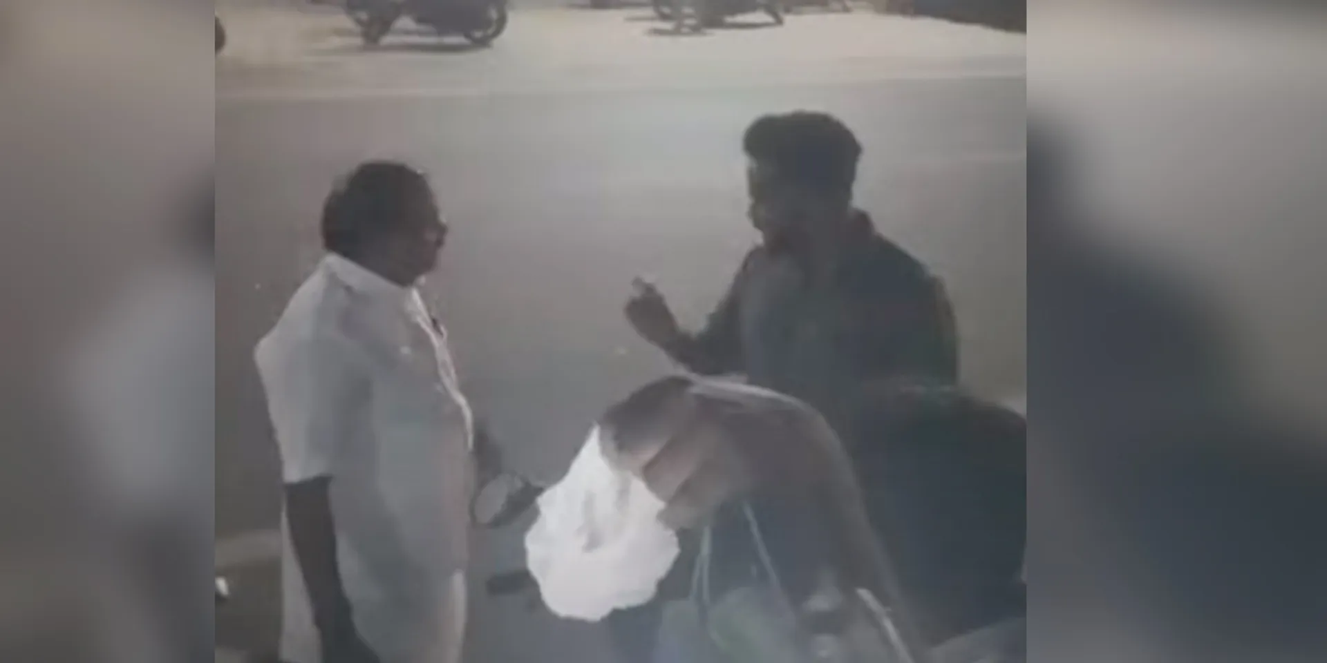 Youth who had an argument with the AIADMK councilor, "Should we give 100 rupees to put up a shop on the road?"