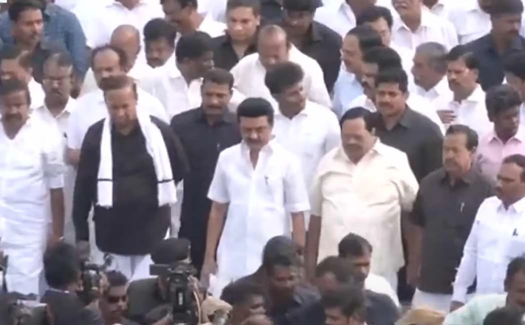 peace rally led Cm Stalin on the occasion of the kalaignar 5th anniversary