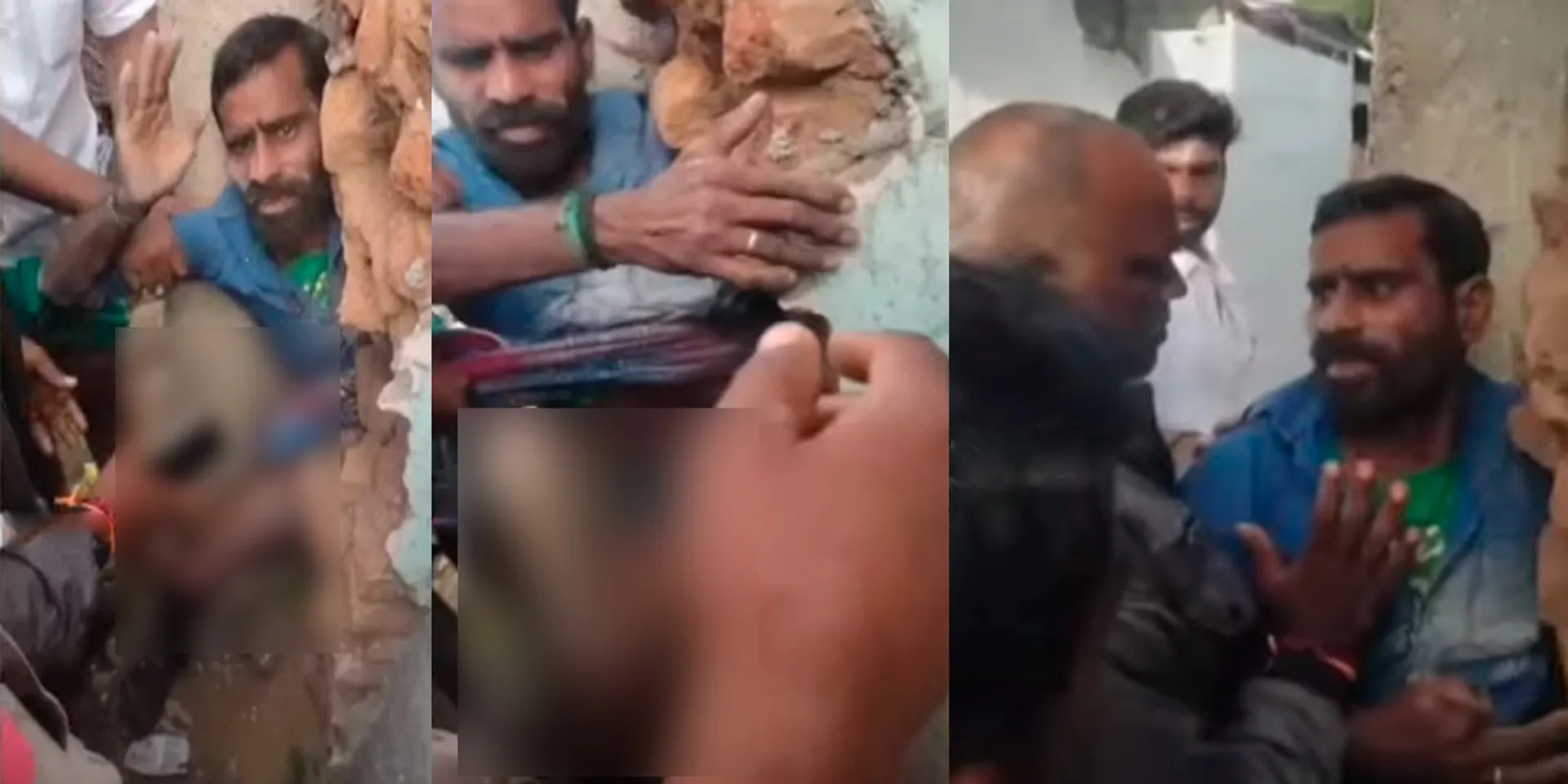  cruel man caught in the wall; incident in pazhani