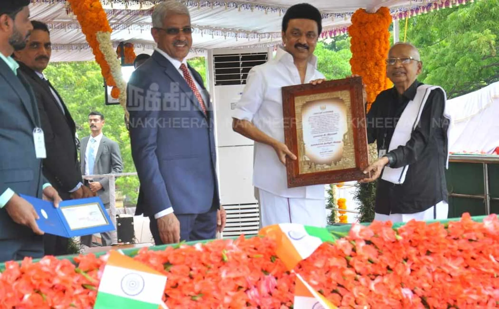 Thakaisal Tamil Award to Dravidar Kazhagam President K. Veeramani