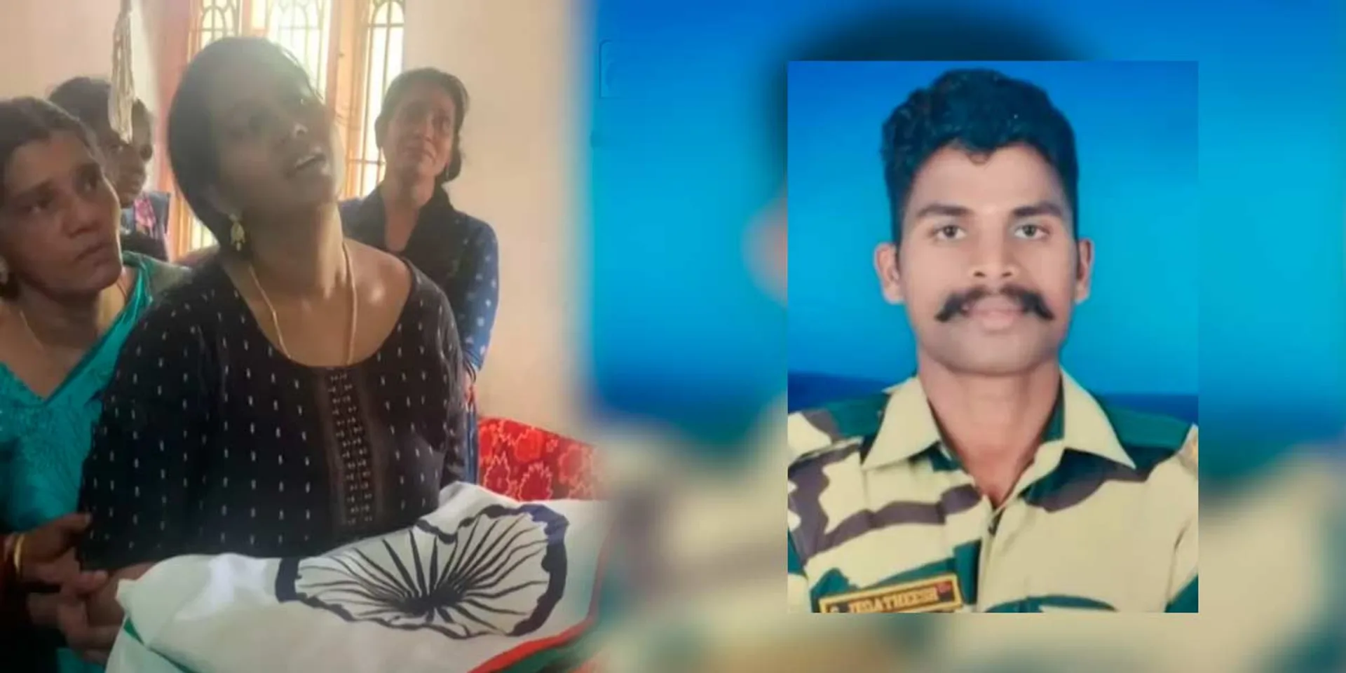  "Why don't you treat my husband well?" - Wife to soldiers carrying the national flag