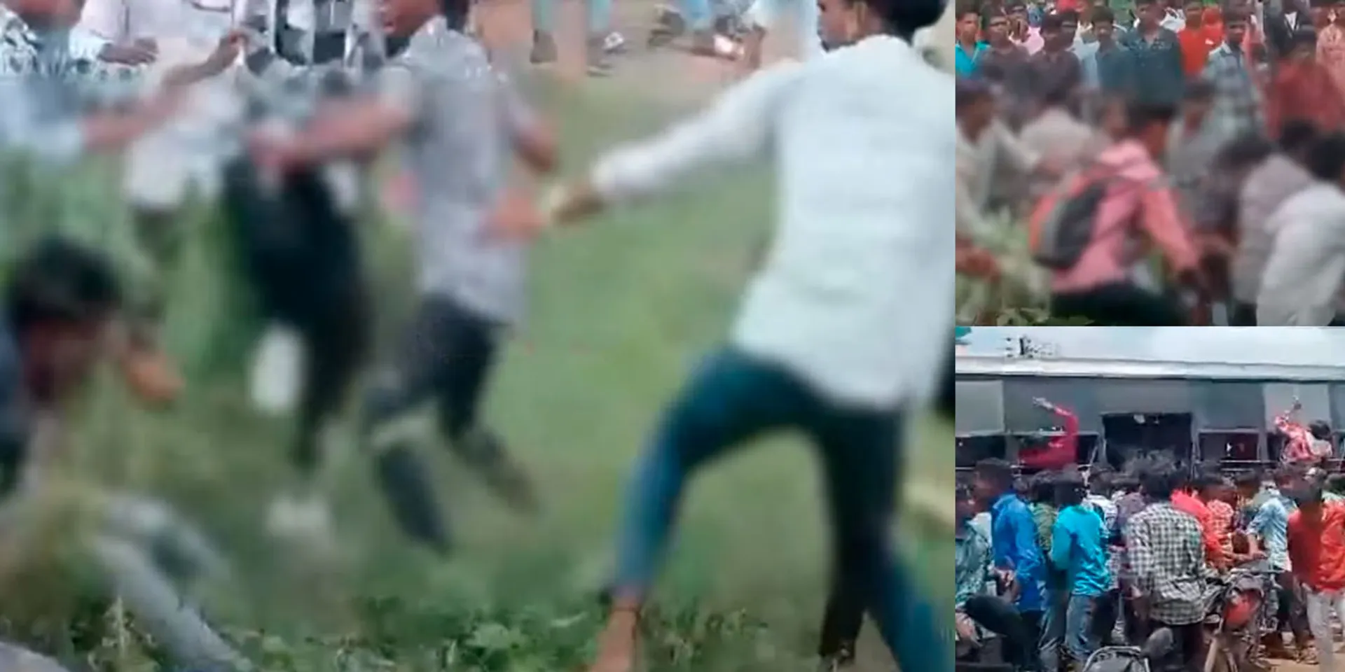 A conflict over a seat on a bus; Viral video of college students 