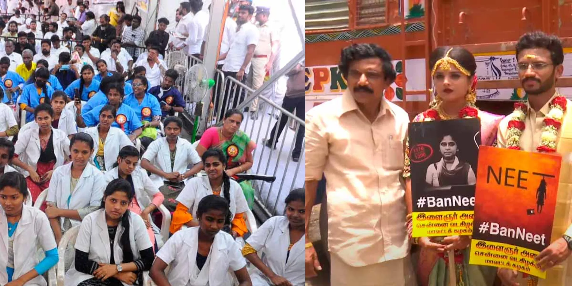 A newlywed couple who participated in the anti-NEET struggle