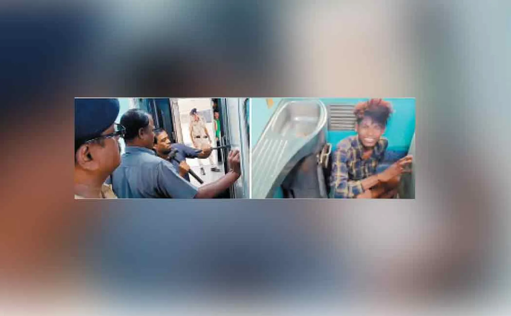 A teenager who sneak up in the train toilet for 16 hours