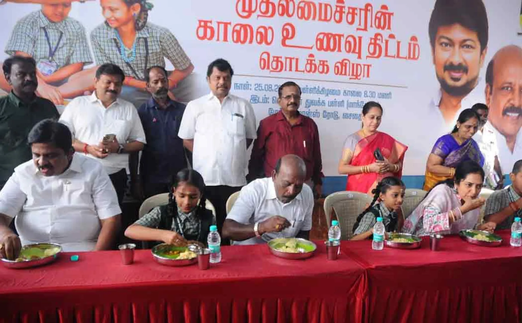 Minister M. Subramanian inaugurated breakfast plan in Saidapet (pictures)